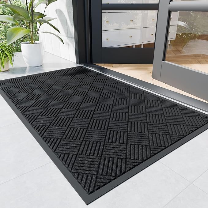 Durable Indoor Outdoor Door Mat, Non-Slip Backing, Stain and Fade Resistant by NatureiFrontDoorMat