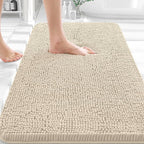 OLANLY Bathroom Rugs 35x24, Extra Soft Absorbent Chenille Bath Rugs, Rubber by OLANLY