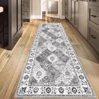 HEBE Hallway Runner Rug 2'8''x8' Washable Vintage Distressed Area Rugs Non Slip - Image 7