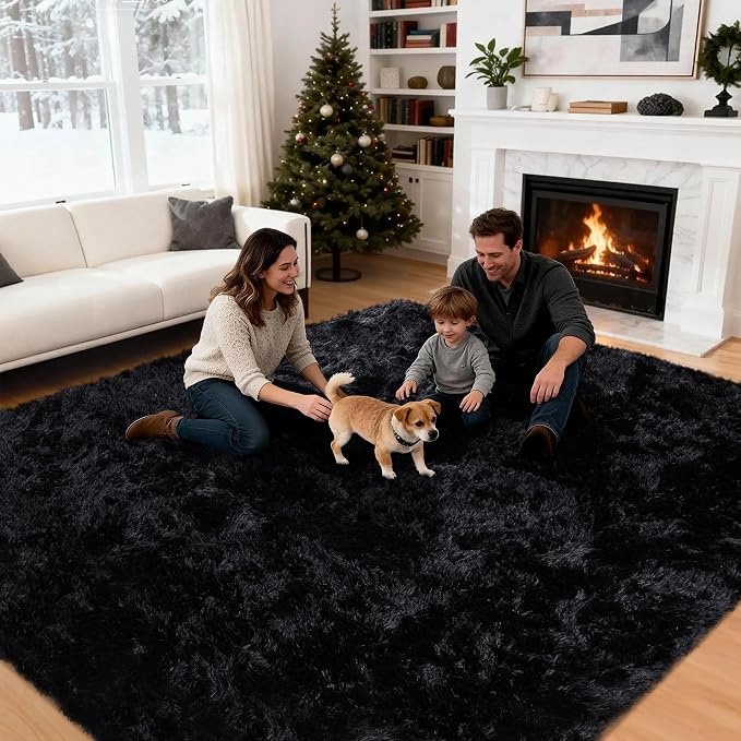4x6 Area Rug for Living Room: Ultra Soft Fluffy Rug Modern Large Thicked Shag - Image 4