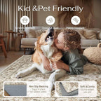 2x3 Washable Neutral Area Rug Brown Vintage Entryway Kitchen Carpet Non-Slip - Image 4