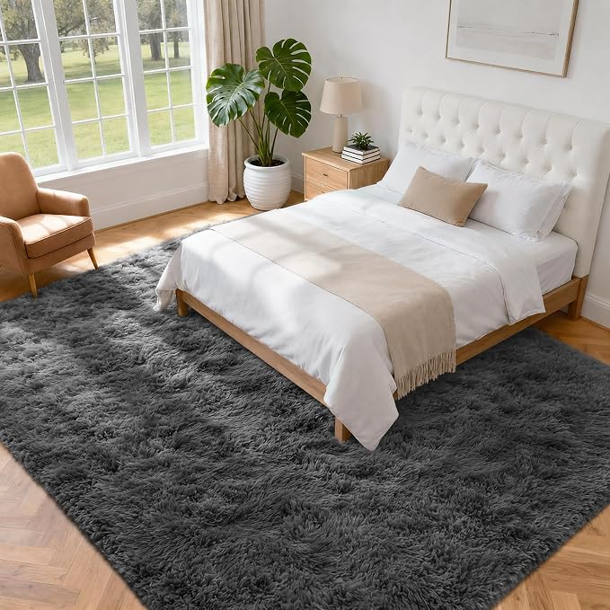 4x6 Area Rug for Living Room: Ultra Soft Fluffy Rug Modern Large Thicked Shag - Image 2