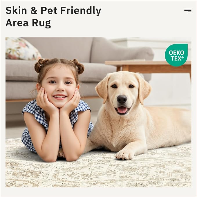 Soalmost Washable Area Rug 8x12, Large Soft Rugs - Image 8