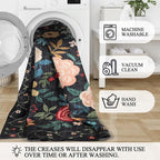DUKINO 5x8 Area Rug for Living Room, Washable Lightweight Non Slip Floral - Image 6