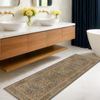 Hazo Haus Non Slip 2x7 Gold Brown Runner Rugs by HazoHaus
