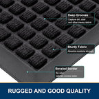 Smiry Front Door Mat Outside Entrance, Heavy Duty Natural Rubber Doormat - Image 3