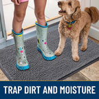 Smiry Dog Door Mat for Muddy Paws 70x32, Absorbent Dirt Trapper, Non-Slip - Image 3