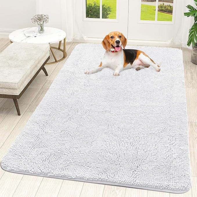 OLANLY Dog Door Mat for Muddy Paws 59x35, Absorbs Moisture and Dirt, Absorbent by OLANLY
