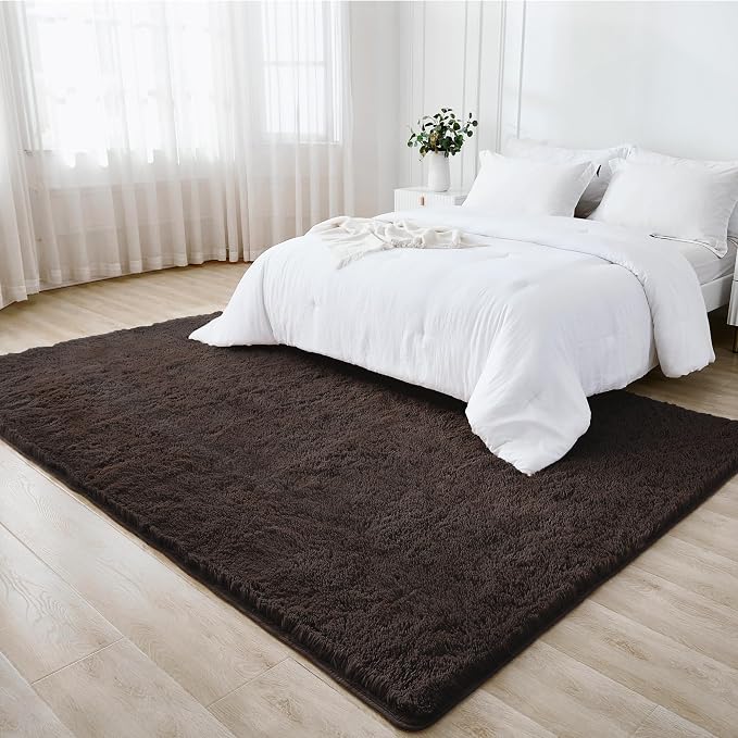 Litanika 4x6 Shag Area Rug for Living Room Bedroom, Non-Shedding Modern Indoor - Image 3