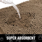 Smiry Dog Door Mat for Muddy Paws, Absorbent Dirt Trapper Non Slip Quick Dry - Image 5