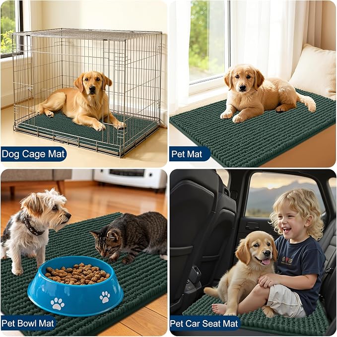 OLANLY Dog Door Mat for Muddy Paws 59x24, Ultra Absorbent Chenille Mud Doormat - Image 7
