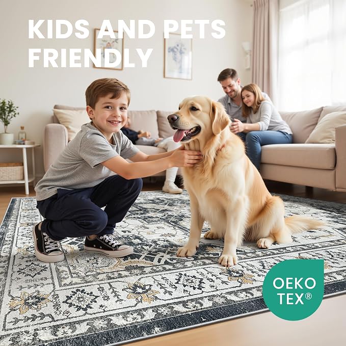 zesthome Area Rug 8x10, Ultra-Thin Washable Rugs - Image 7
