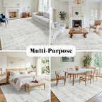 5x8 Area Rugs Washable Rug: Anti-Skid Abstract Modern Living Room Rug Soft Thin - Image 6