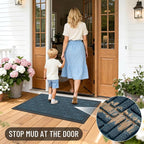 OLANLY Front Door Mat Outside Entrance 47x23, Heavy Duty Sturdy Natural Rubber - Image 7