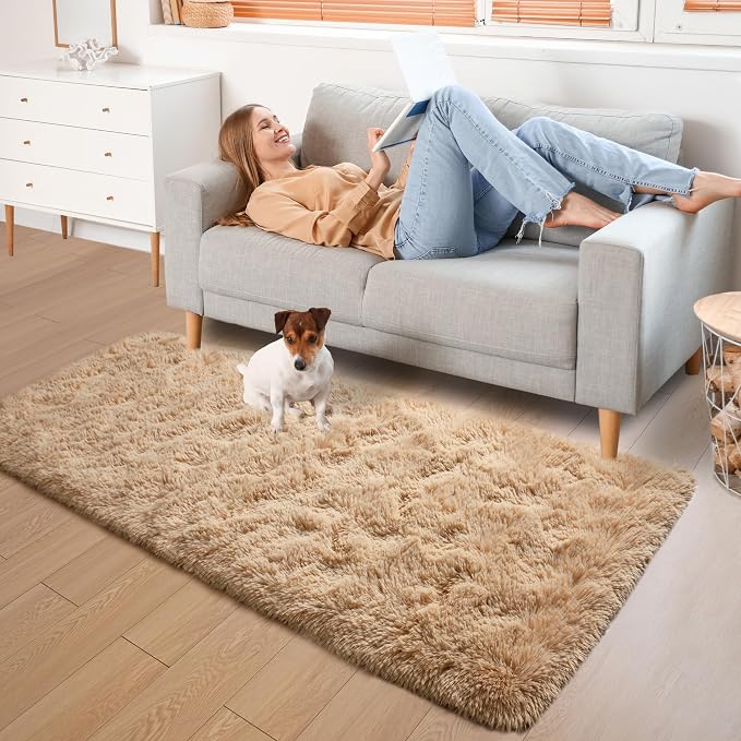 YJ.GWL Fluffy Runner Rugs for Bedroom Living Room Soft Shag Rug 2x6 Feet - Image 6