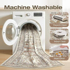9x12 Washable Area Rugs for Living Room, Large Rug Non Slip Backing Vintage - Image 7
