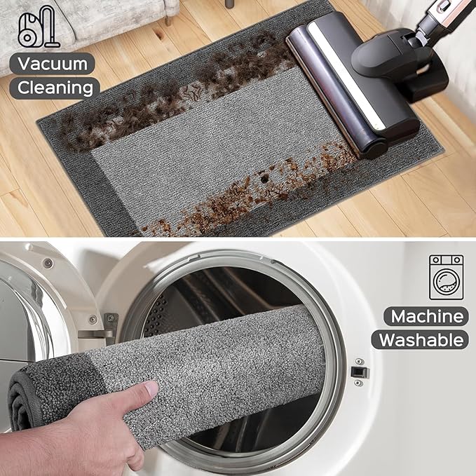 Machine Washable Runner Rug 32" x 120", Non Slip Kitchen Mat - Image 7