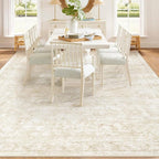 9x12 Area Rugs for Living Room: Washable Large Vintage Floral Rug Low Pile - Image 6