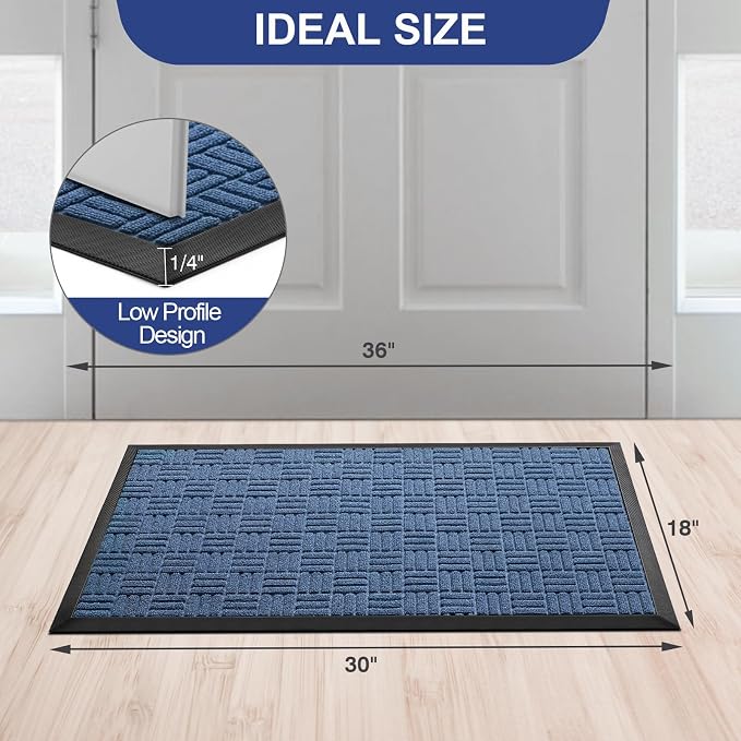 mibao Mibao Front Door Mat, Heavy Duty Durable Welcome Mat - Image 2