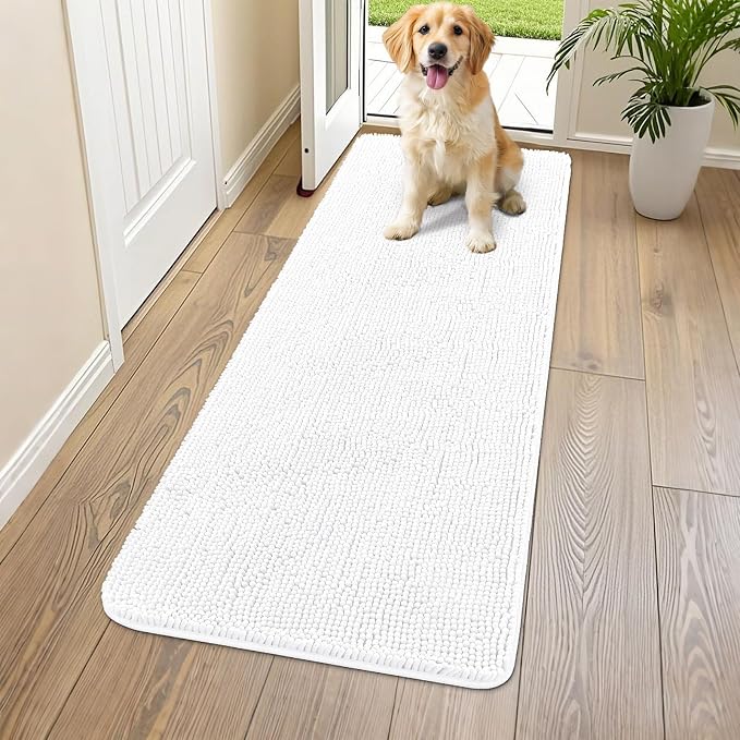 Smiry Dog Door Mat for Muddy Paws 59x24, Absorbent Dirt Trapper, Non-Slip by Smiry