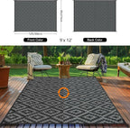 Outdoor Patio Plastic Straw Rug - Image 2