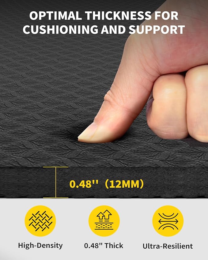 CAMBIVO Yoga Mat 72" x 48" Large Workout Mat - Image 3