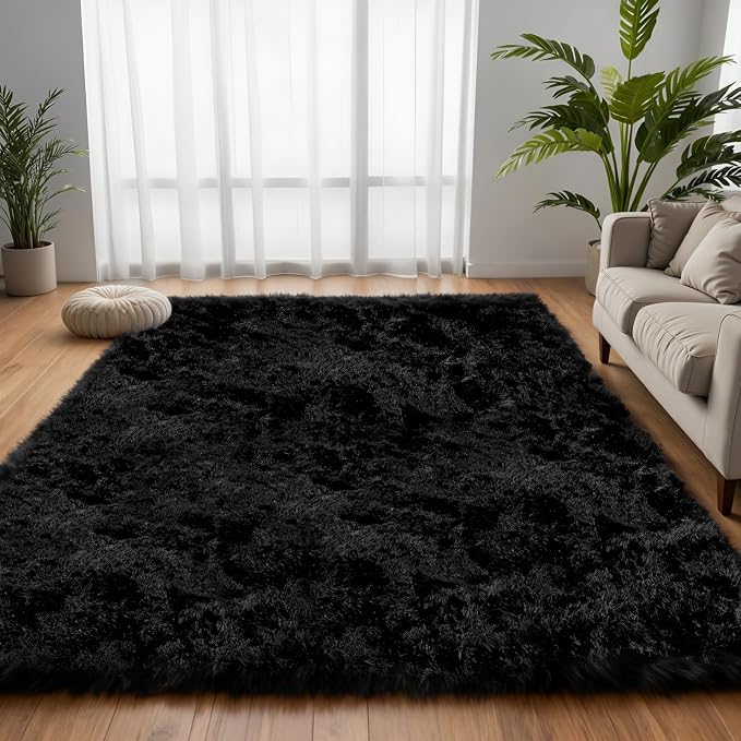 5x7 Area Rug for Living Room, Ultra Soft Fluffy Shag Rugs for Bedroom, Non-Slip by Yidanamy