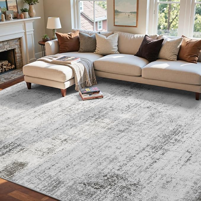 5x7 Ft Area Rugs for Living Room, Soft Non-Slip Washable Rugs Modern Abstract - Image 3