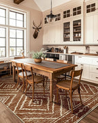 Area Rug 3x5 Rug Low Pile Print Pattern Machine Washable Non-Slip Western Rug - Image 8
