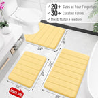 OLANLY Memory Foam Bath Mat 44x24, Super Soft Absorbent Bathroom Rugs, Quick Dry - Image 2
