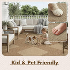 MontVoo-Outdoor Rug Carpet Patio Rug 6x9 ft Polypropylene Indoor Outdoor Rugs - Image 6
