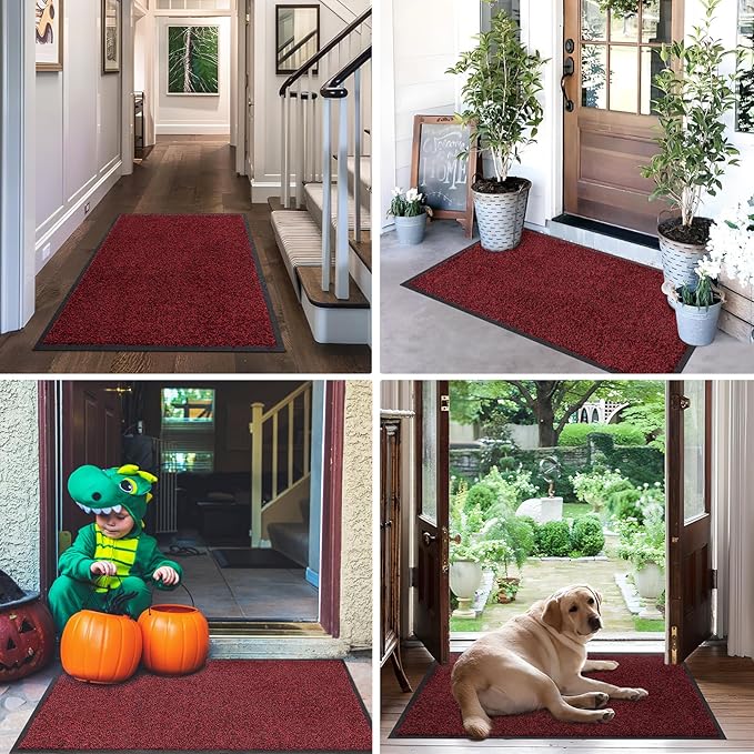 Mibao Front Door Mat Indoor Entrance, Dirt Trapper Welcome Mat - Image 7