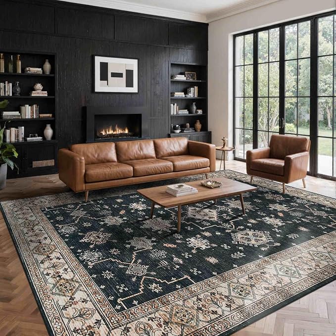 Rugxara 8x10 Area Rugs for Living Room, Large Washable Rug, Non Slip & Low Pile - Image 2