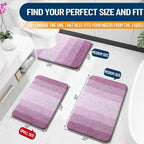 OLANLY Bathroom Rugs Mat 34x21, Extra Soft Absorbent Microfiber Bath Rugs - Image 2