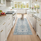 RELEANY Area Rugs Runner 3'x6' Washable Non-Slip, Floral Vintage Distress - Image 3