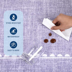 GarveeHome Scalloped Bow Rug for Kitchen Floor, Solid Purple Rug for Dorm - Image 7