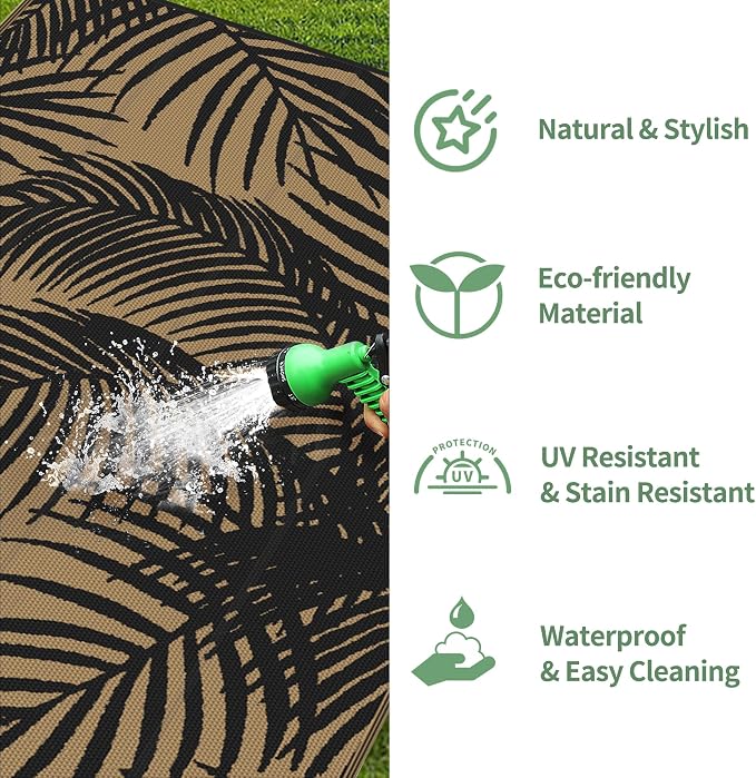 GENIMO Outdoor Rug 8' x 10' Waterproof - Image 6