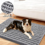 Smiry Dog Door Mat for Muddy Paws 24x16, Absorbent Dirt Trapper, Non-Slip - Image 2