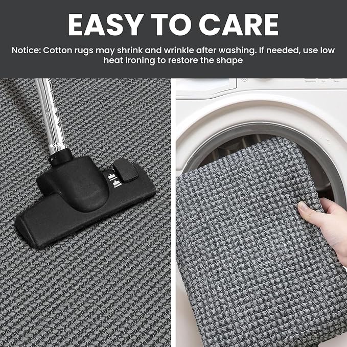 IOHOUZE Washable Runner Rug 2.6x10 Non Slip Rubber Backed Long Hallway Runner - Image 4