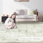 Area Rugs 9x12 Living Room: Washable Rug Modern Abstract Large Rugs Soft Non - Image 7