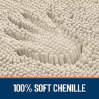 OLANLY Bathroom Rugs 35x24, Extra Soft Absorbent Chenille Bath Rugs, Rubber - Image 3