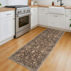 KILOCOCO Hallway Runner 2x5 Kitchen Runner Rug Printed Floral Non-Slip Washable - Image 2