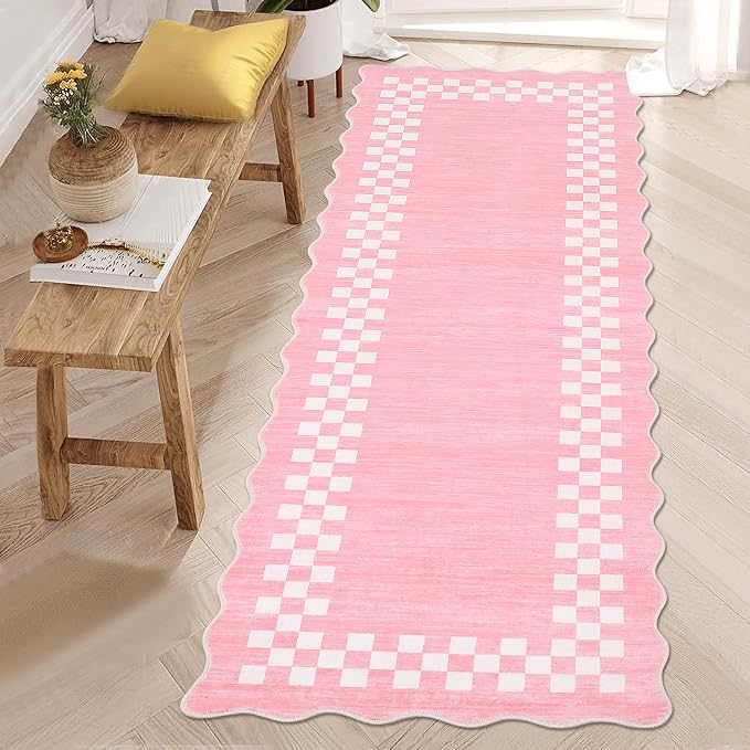 GarveeHome Hallway Runner Rug 2x6 Non Slip Scalloped Washable Rug - Image 2