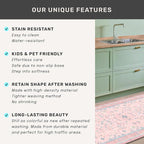 Washable Pink and Blue 8x10 Oushak Rugs - Image 7