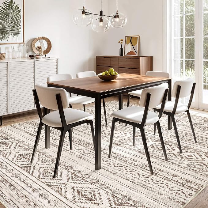 cotiled 5x8 Area Rugs Living Room Rug: Washable Boho Rugs - Image 8