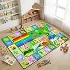 ABC Rugs for Kids Playroom Classroom, 4.5x6 Ft Educational Alphabet Rug by OGPJKEQR