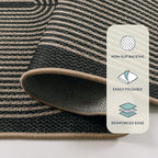 Lahome Enfys Modern Rainbow Round Washable Rug, 3ft Circular Indoor Outdoor - Image 3