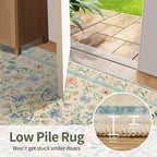 Rugxara Floral Rug for Living Room Bedroom(Green 2x5 - Image 6