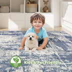 Area Rugs 9x12 Living Room: Washable Large Abstract Modern Soft Rugs Stain - Image 7