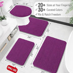 OLANLY Bathroom Rugs 30x18, Extra Soft Absorbent Chenille Bath Rugs, Rubber - Image 2